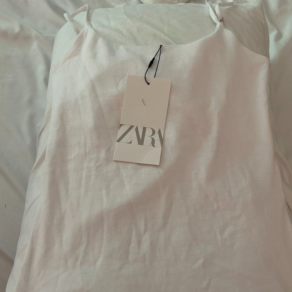white ZARA tank top